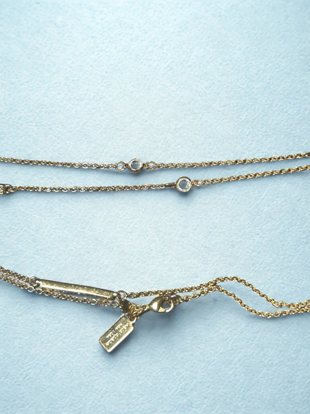 Kate Spade Gold‑Tone Crystal Station Long Necklace – Excellent Condition